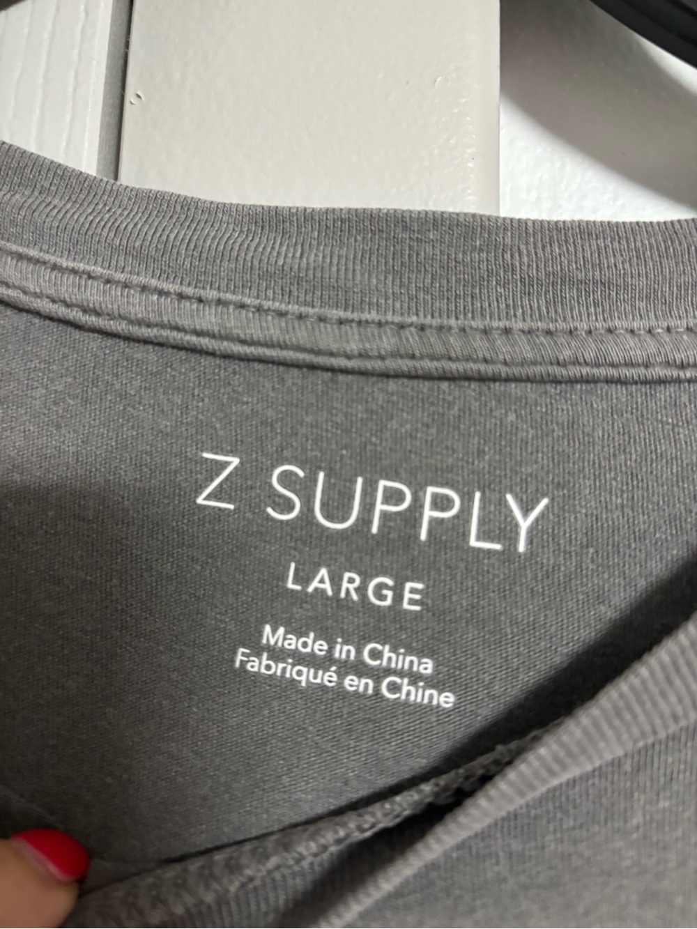 Z Supply Relaxed Crew Neck Tee - Gray
